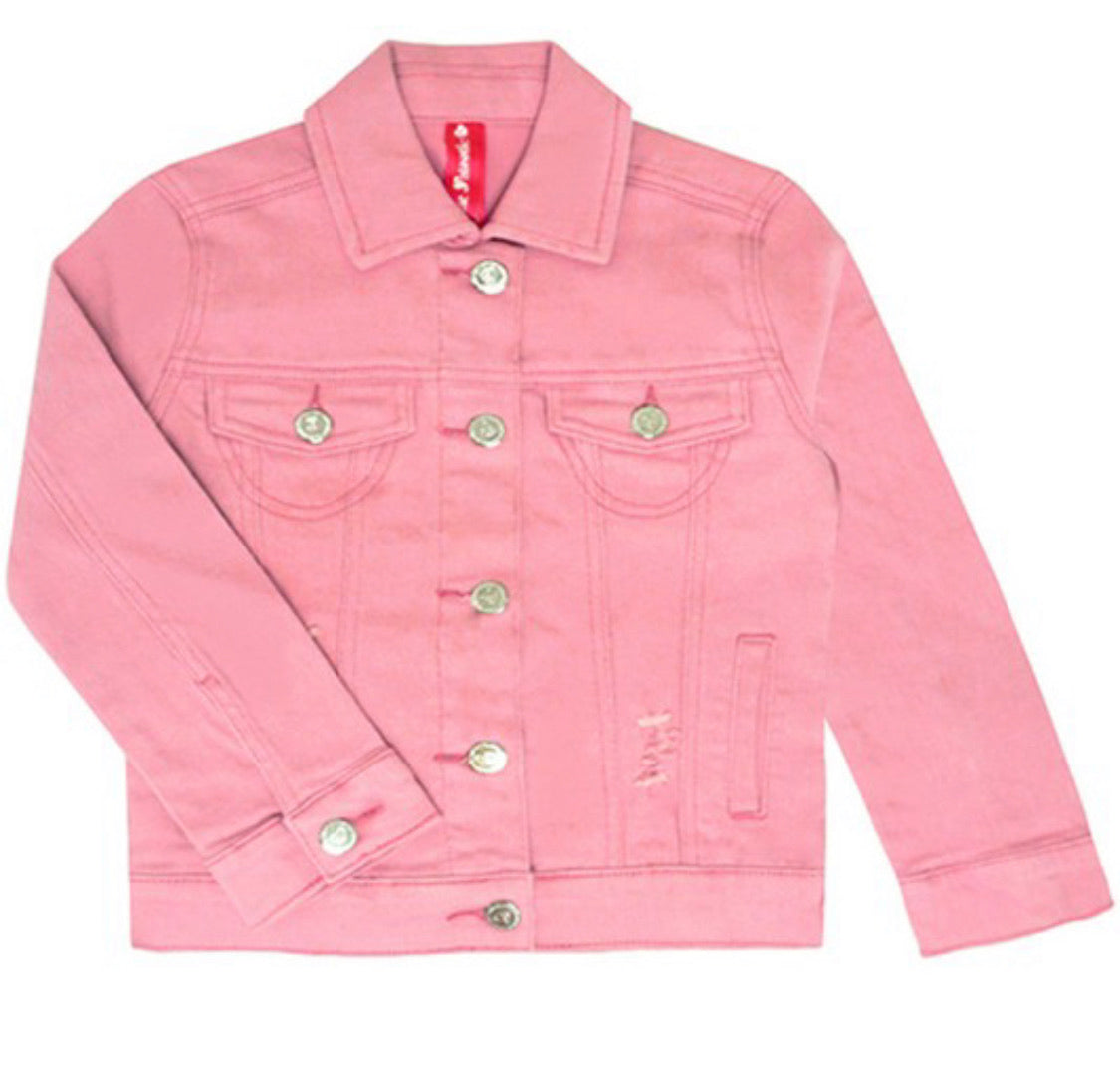 Denim Jacket W/ Circle Monogram - Sprinkled With Pink